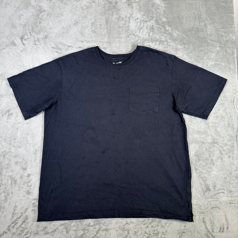 Duluth Trading Co Mens XL Relaxed Fit Longtail T-Shirt Black Cotton Pocket Tee